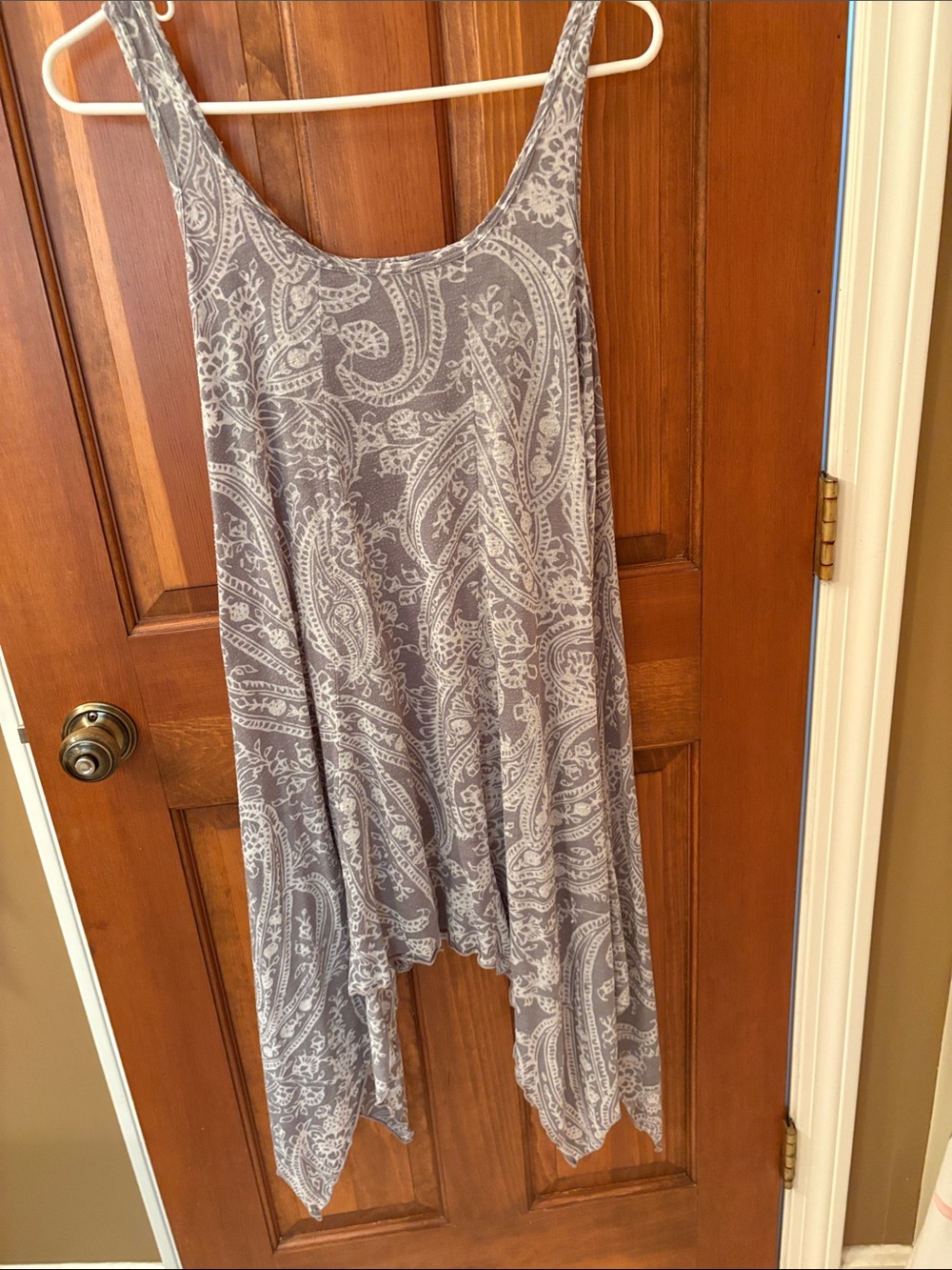 Hard Tail Gray Paisley midi dress